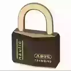 T84 Series 40mm Brass Shackle Rustproof Padlocks Black (Twin Pack)